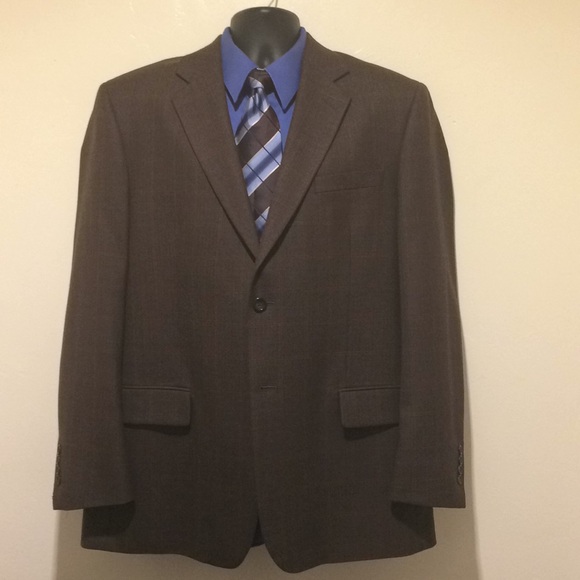 💎 PRONTO UOMO 44R Brown Windowpane Sport Jacket
